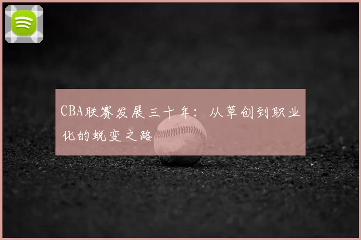 CBA联赛发展三十年:从草创到职业化的蜕变之路