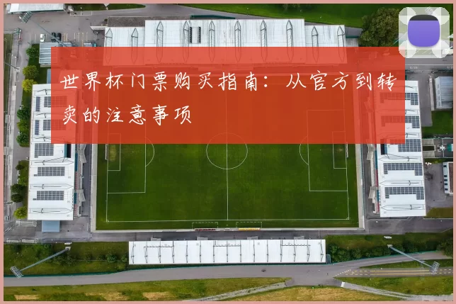 世界杯门票购买指南:从官方到转卖的注意事项